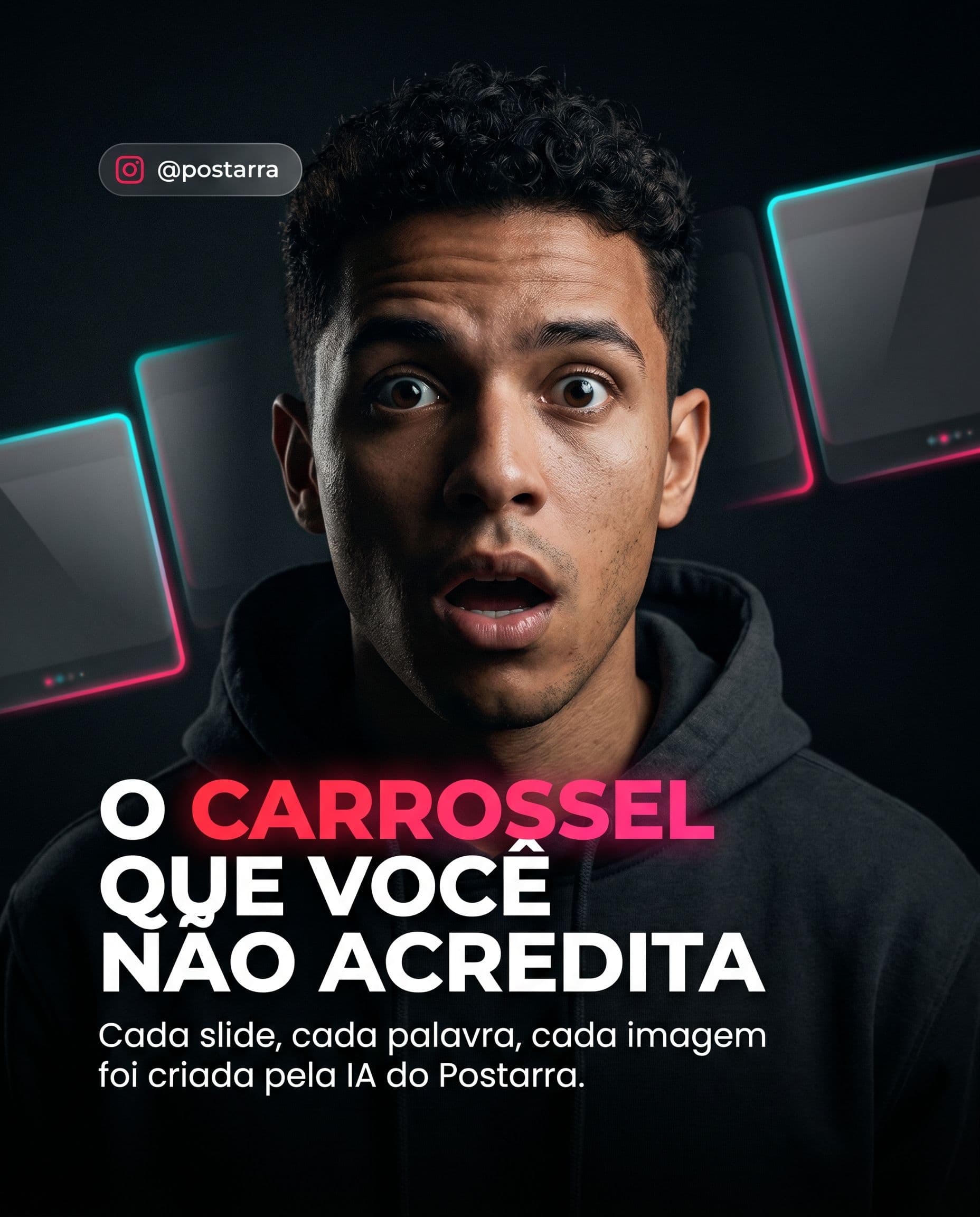 Creator do Postarra publicando em todas as redes ao mesmo tempo